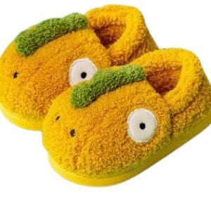 chausson dinosaure douillet jaune