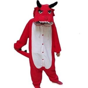 pyjama dinosaure combinaison rouge